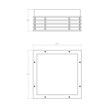 Load image into Gallery viewer, Marue™ Outdoor LED Semi Flush Mount Ceiling Light - line drawing.

