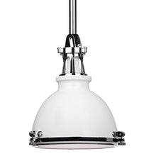 Load image into Gallery viewer, Massena Pendant Light Medium/White/Polished Nickel.

