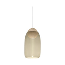 Load image into Gallery viewer, Liuku Ball Pendant Light in Natural/Smoked Shade.
