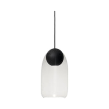 Load image into Gallery viewer, Liuku Ball Pendant Light in Black/Transparent Shade.
