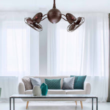 Load image into Gallery viewer, Acqua Indoor / Outdoor Ceiling Fan in living room.
