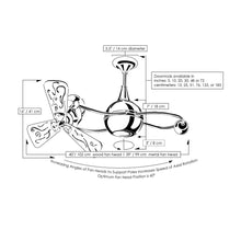Load image into Gallery viewer, Brisa 2000 Ceiling Fan - line drawing.
