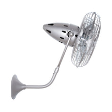 Load image into Gallery viewer, Bruna Parede Wall Fan in Brushed Nickel.
