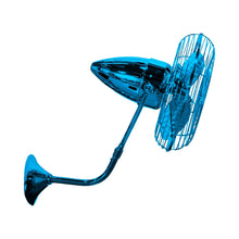 Load image into Gallery viewer, Bruna Parede Wall Fan in Agua Marinha.
