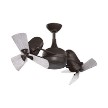 Load image into Gallery viewer, Dagny Indoor / Outdoor LED Dual Ceiling Fan in Textured Bronze/Barnwood (Wood) Without Light Kit.
