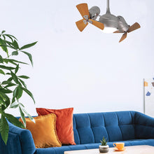 Load image into Gallery viewer, Dagny Indoor / Outdoor LED Dual Ceiling Fan in living room.
