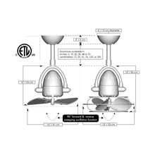Load image into Gallery viewer, Diane Ceiling Fan - line drawing.
