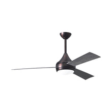 Load image into Gallery viewer, Donaire Outdoor LED Ceiling Fan in Brushed Bronze/Barnwood.
