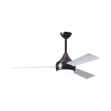 Load image into Gallery viewer, Donaire Outdoor LED Ceiling Fan in Brushed Bronze/Gloss White.
