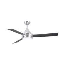 Load image into Gallery viewer, Donaire Outdoor LED Ceiling Fan in Brushed Stainless/Brushed Bronze.
