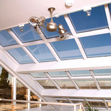 Load image into Gallery viewer, Duplo-Dinamico Ceiling Fan in living room.
