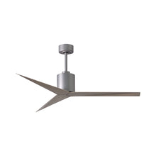 Load image into Gallery viewer, Eliza Outdoor Ceiling Fan in Brushed Nickel/Gray Ash.
