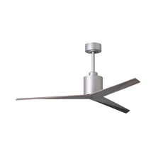 Load image into Gallery viewer, Eliza Outdoor Ceiling Fan in Brushed Nickel/Old Oak.
