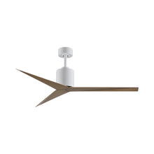 Load image into Gallery viewer, Eliza Outdoor Ceiling Fan in Gloss White/Gray Ash.
