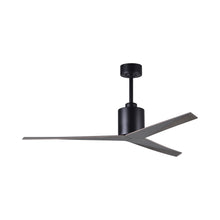 Load image into Gallery viewer, Eliza Outdoor Ceiling Fan in Mate Black/Old Oak.

