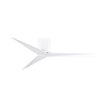 Load image into Gallery viewer, Eliza Outdoor Flush Mount Ceiling Fan in Gloss White/Gloss White.
