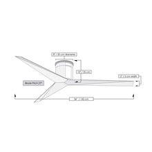 Load image into Gallery viewer, Eliza Outdoor Flush Mount Ceiling Fan - line drawing.
