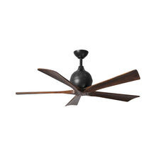 Load image into Gallery viewer, Irene Ceiling Fan in Matte Black/Walnut (5-Blade/52-Inch).
