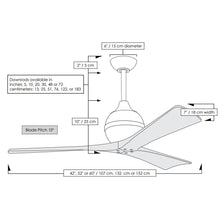 Load image into Gallery viewer, Irene Ceiling Fan - line drawing.
