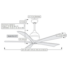 Load image into Gallery viewer, Irene Ceiling Fan - line drawing.
