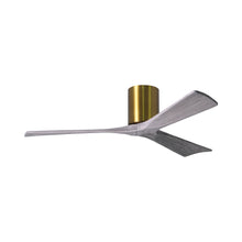 Load image into Gallery viewer, Irene IR3H Indoor / Outdoor Ceiling Fan in Brushed Brass/Barn Wood (52-Inch).
