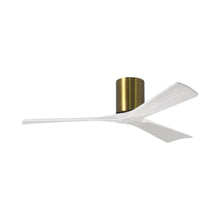 Load image into Gallery viewer, Irene IR3H Indoor / Outdoor Ceiling Fan in Brushed Brass/Matte White (52-Inch).
