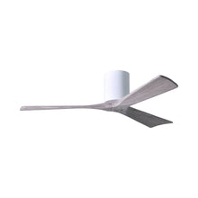 Load image into Gallery viewer, Irene IR3H Indoor / Outdoor Flush Mount Ceiling Fan in Gloss White/Barn Wood (52-Inch).
