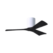 Load image into Gallery viewer, Irene IR3H Indoor / Outdoor Flush Mount Ceiling Fan in Gloss White/Matte Black (42-Inch).
