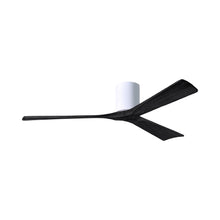 Load image into Gallery viewer, Irene IR3H Indoor / Outdoor Flush Mount Ceiling Fan in Gloss White/Matte Black (60-Inch).
