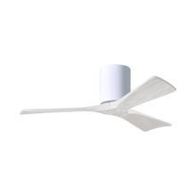 Load image into Gallery viewer, Irene IR3H Indoor / Outdoor Flush Mount Ceiling Fan in Gloss White/Matte White (42-Inch).
