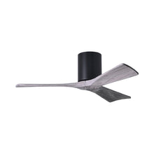 Load image into Gallery viewer, Irene IR3H Indoor / Outdoor Flush Mount Ceiling Fan in Matte Black/Barn Wood (42-Inch).
