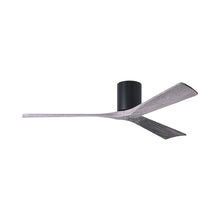 Load image into Gallery viewer, Irene IR3H Indoor / Outdoor Flush Mount Ceiling Fan in Matte Black/Barn Wood (60-Inch).
