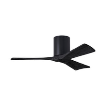 Load image into Gallery viewer, Irene IR3H Indoor / Outdoor Flush Mount Ceiling Fan in Matte Black/Matte Black (42-Inch).
