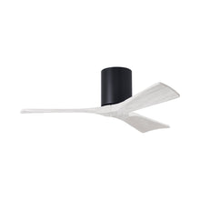 Load image into Gallery viewer, Irene IR3H Indoor / Outdoor Flush Mount Ceiling Fan in Matte Black/Matte White (42-Inch).
