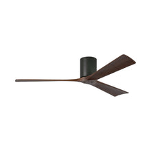 Load image into Gallery viewer, Irene IR3H Indoor / Outdoor Flush Mount Ceiling Fan in Matte Black/Walnut (60-Inch).
