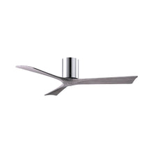 Load image into Gallery viewer, Irene IR3H Indoor / Outdoor Flush Mount Ceiling Fan in Polished Chrome/Barn Wood (52-Inch).
