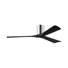 Load image into Gallery viewer, Irene IR3H Indoor / Outdoor Flush Mount Ceiling Fan in Polished Chrome/Matte Black (60-Inch).
