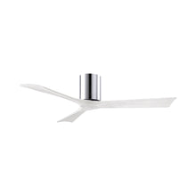 Load image into Gallery viewer, Irene IR3H Indoor / Outdoor Flush Mount Ceiling Fan in Polished Chrome/Matte White (52-Inch).
