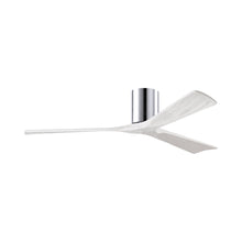 Load image into Gallery viewer, Irene IR3H Indoor / Outdoor Flush Mount Ceiling Fan in Polished Chrome/Matte White (60-Inch).
