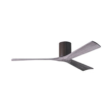 Load image into Gallery viewer, Irene IR3H Indoor / Outdoor Flush Mount Ceiling Fan in Textured Bronze/Barn Wood (60-Inch).
