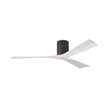 Load image into Gallery viewer, Irene IR3H Indoor / Outdoor Flush Mount Ceiling Fan in Textured Bronze/Matte White (60-Inch).
