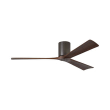 Load image into Gallery viewer, Irene IR3H Indoor / Outdoor Flush Mount Ceiling Fan in Textured Bronze/Walnut (60-Inch).
