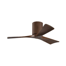 Load image into Gallery viewer, Irene IR3H Indoor / Outdoor Flush Mount Ceiling Fan in Walnut/Walnut (42-Inch).
