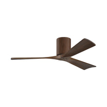 Load image into Gallery viewer, Irene IR3H Indoor / Outdoor Flush Mount Ceiling Fan in Walnut/Walnut (52-Inch).
