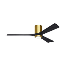 Load image into Gallery viewer, Irene IR3HLK LED Flush Mount Ceiling Fan in Brushed Brass/Matte Black (60-Inch).
