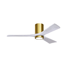 Load image into Gallery viewer, Irene IR3HLK LED Flush Mount Ceiling Fan in Brushed Brass/Matte White (52-Inch).
