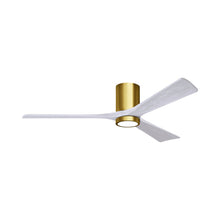 Load image into Gallery viewer, Irene IR3HLK LED Flush Mount Ceiling Fan in Brushed Brass/Matte White (60-Inch).
