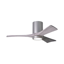 Load image into Gallery viewer, Irene IR3HLK LED Flush Mount Ceiling Fan in Brushed Nickel/Barn Wood (42-Inch).
