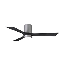 Load image into Gallery viewer, Irene IR3HLK LED Flush Mount Ceiling Fan in Brushed Nickel/Matte Black (52-Inch).
