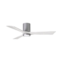Load image into Gallery viewer, Irene IR3HLK LED Flush Mount Ceiling Fan in Brushed Nickel/Matte White (52-Inch).

